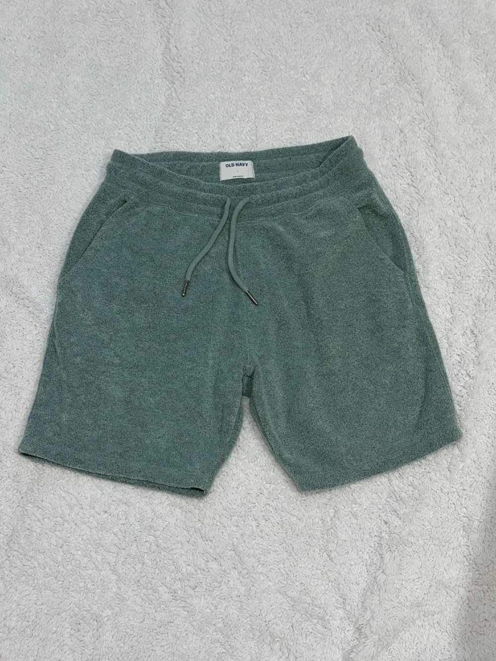 Old Navy Teal Green Terry Drawstring Kids Shorts